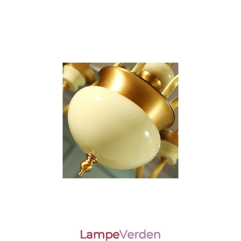 Alle kobber lysekrone Jade dekorative lysekrone