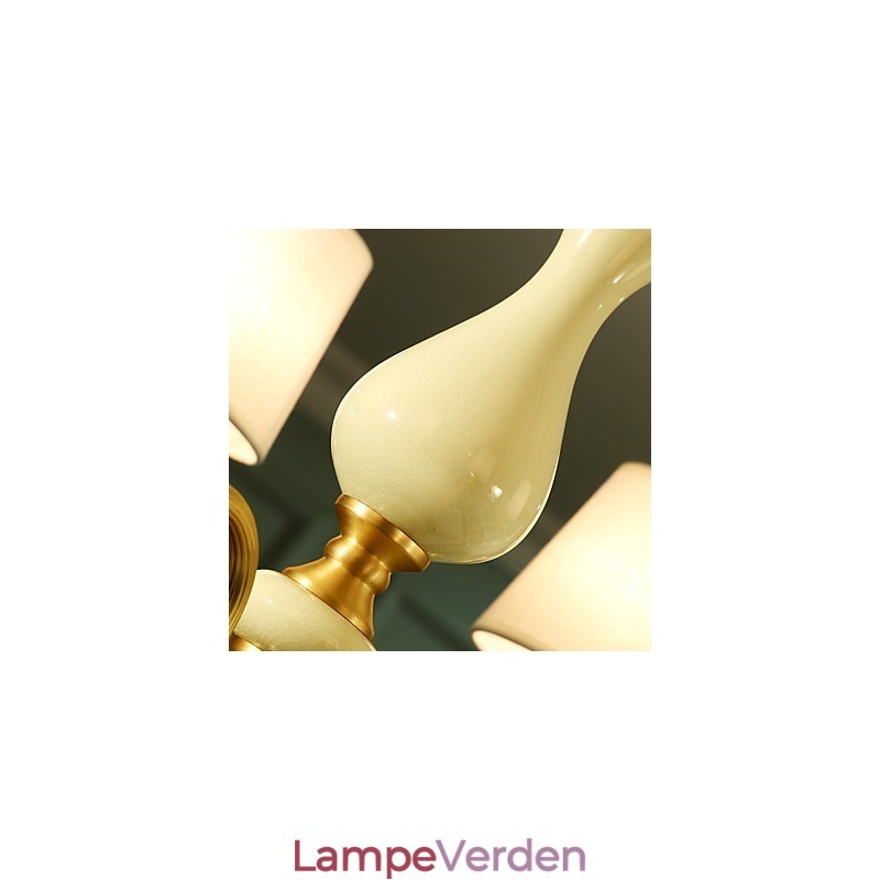 Alle kobber lysekrone Jade dekorative lysekrone