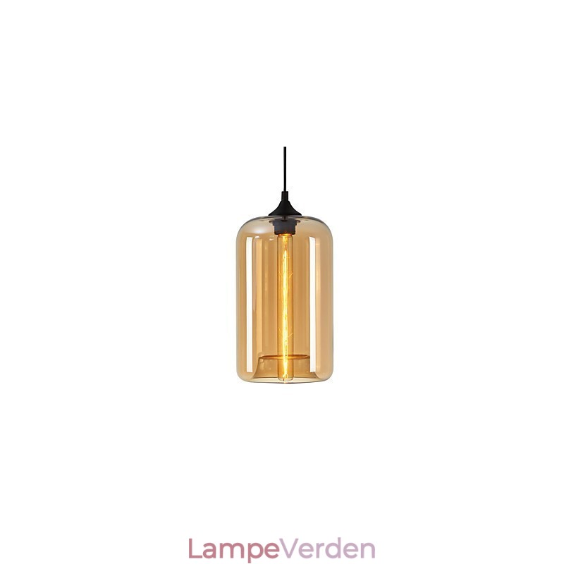 Flaskedesign vedhæng 1 lys minimalistisk jernmaleri
