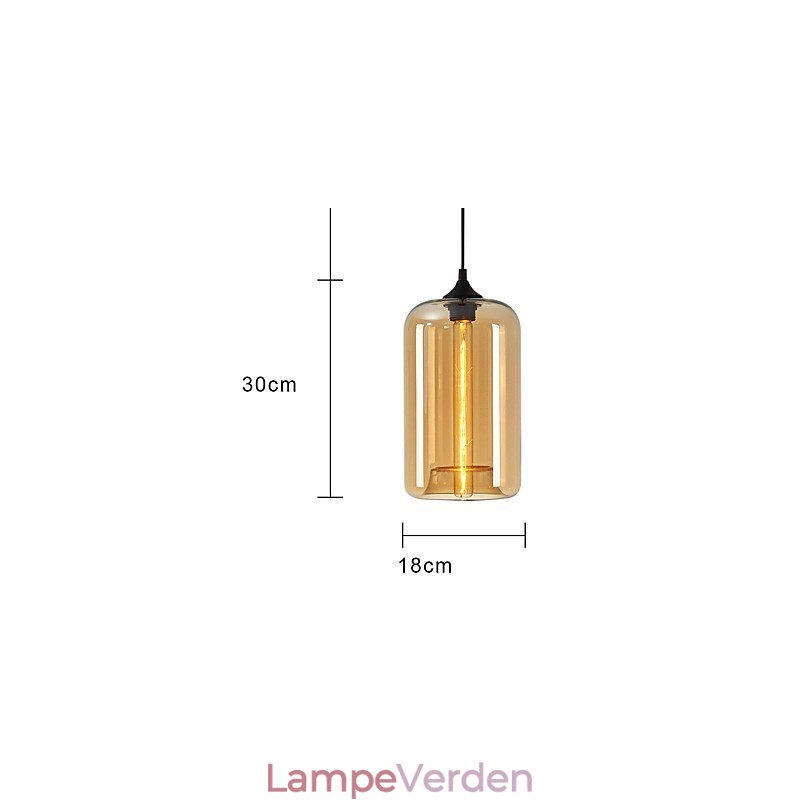 Flaskedesign vedhæng 1 lys minimalistisk jernmaleri