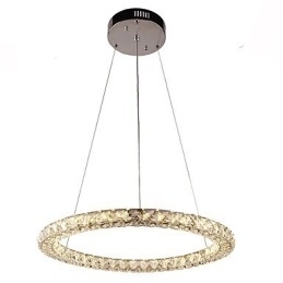 Moderne Ring Krystal Pendel Krystal Lysekrone Loftslampe Indendørs lamper Armaturer Dæmpbar med fjernbetjening