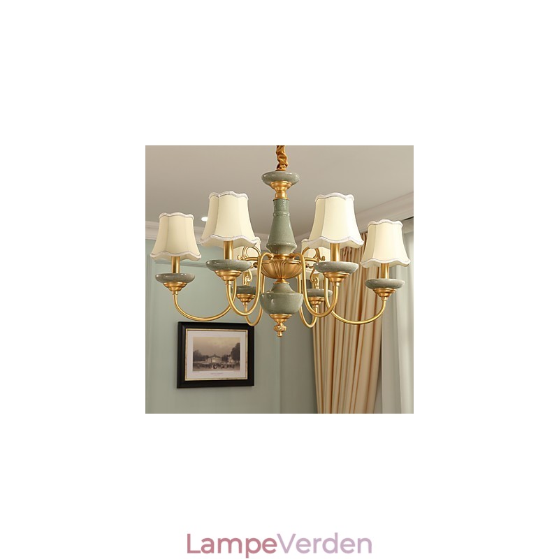 Alle kobber lysekrone Jade dekorative lysekrone