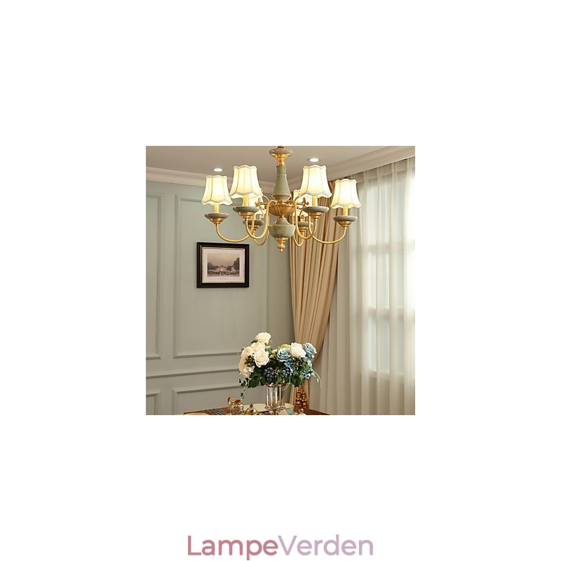 Alle kobber lysekrone Jade dekorative lysekrone