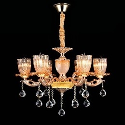 Moderne moderne traditionel klassisk zinklegeringsfunktion til Crystal Mini Style metal pendellampe