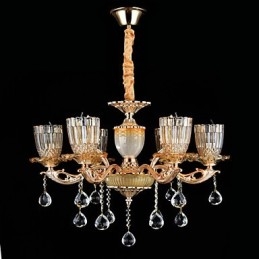 Moderne moderne traditionel klassisk zinklegeringsfunktion til Crystal Mini Style metal pendellampe