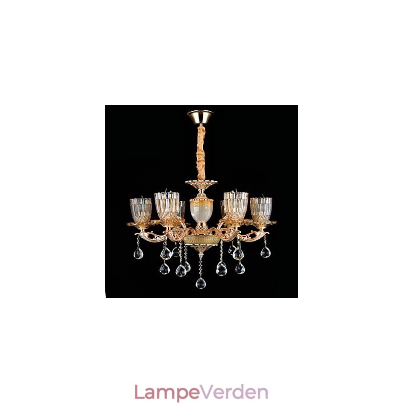 Moderne moderne traditionel klassisk zinklegeringsfunktion til Crystal Mini Style metal pendellampe