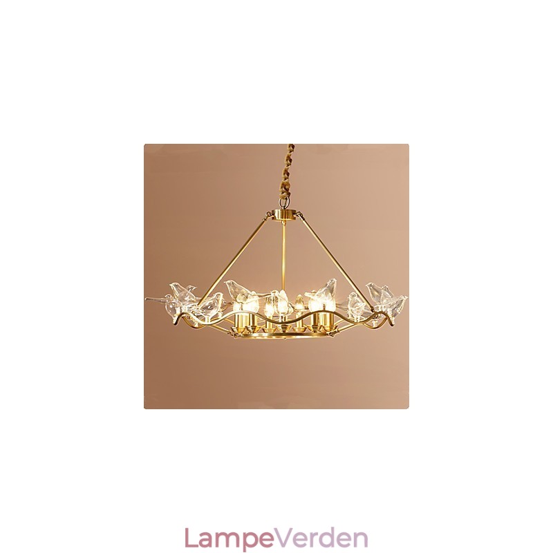 Moderne moderne messingfunktion til designere metallysekrone