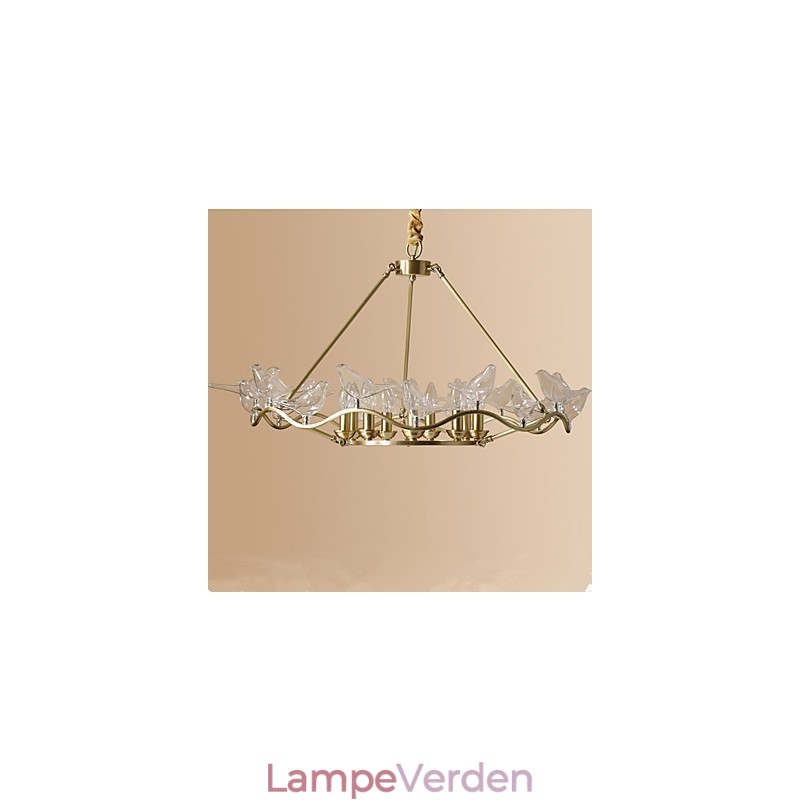 Moderne moderne messingfunktion til designere metallysekrone