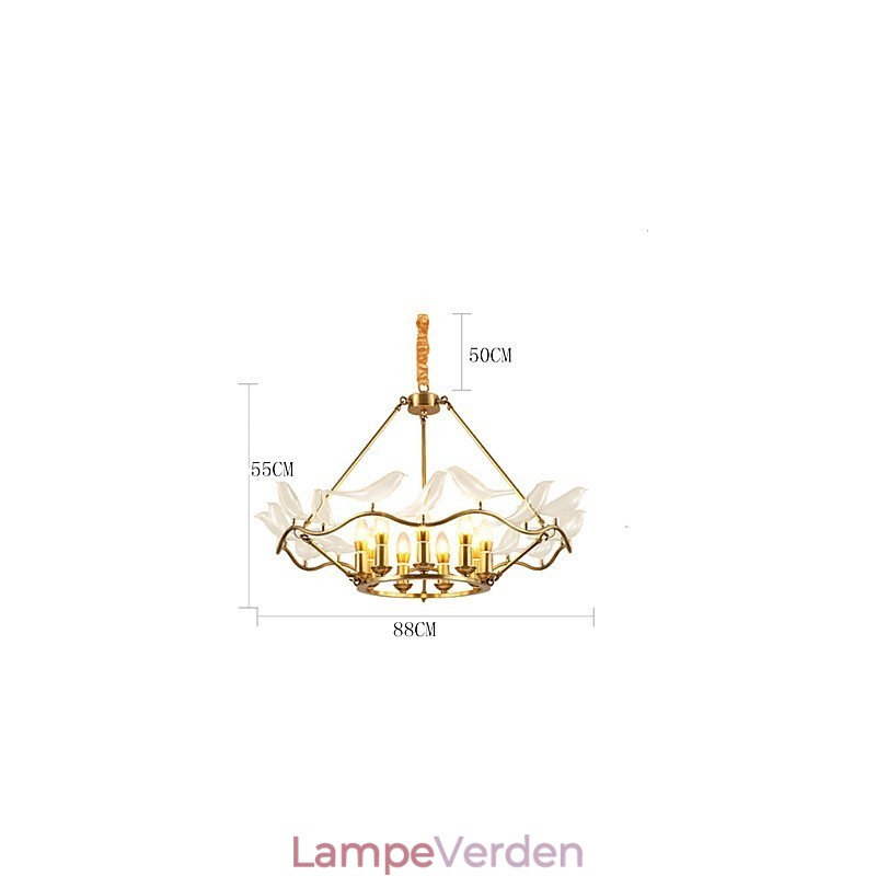 Moderne moderne messingfunktion til designere metallysekrone