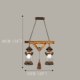 Rustik Lodge Globe Vintage Retro Country maleri funktion til Mini Style Designere Metal lysekrone