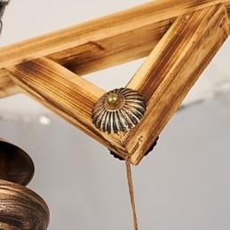 Rustik Lodge Globe Vintage Retro Country maleri funktion til Mini Style Designere Metal lysekrone