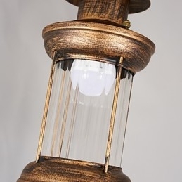 Rustik Lodge Globe Vintage Retro Country maleri funktion til Mini Style Designere Metal lysekrone
