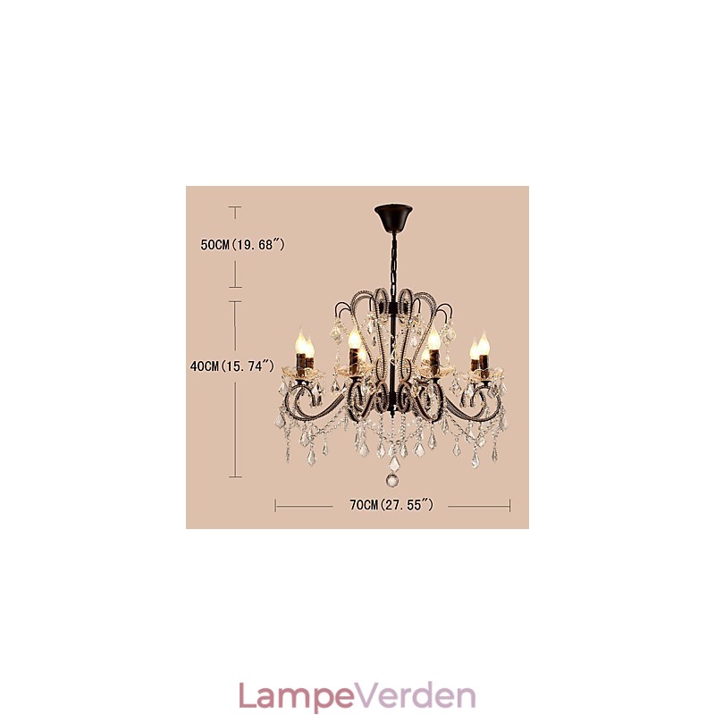 8 lys Krystal lysekrone Moderne Moderne Traditionel Klassisk Rustik Lodge Vintage Retro