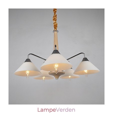Moderne moderne country galvaniseret funktion til træbambuslysekrone Moderne moderne country galvaniseret funktion til træbambuslysekrone