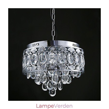 Elegant moderne gennemsigtig krystallysekrone med 4 lys Elegant moderne gennemsigtig krystallysekrone med 4 lys