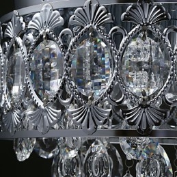 Elegant moderne gennemsigtig krystallysekrone med 4 lys