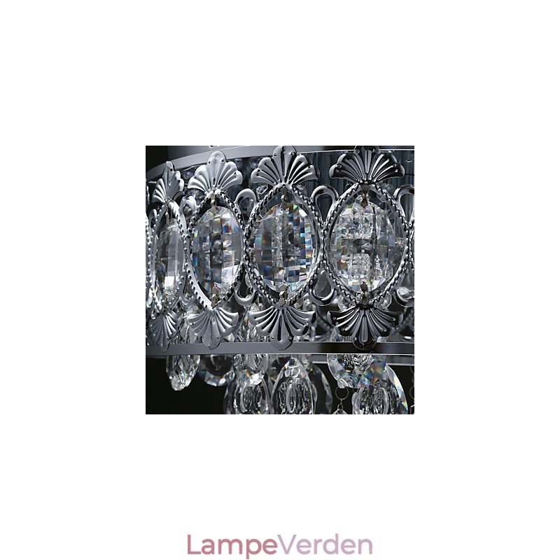 Elegant moderne gennemsigtig krystallysekrone med 4 lys