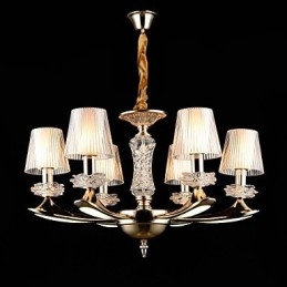 Moderne moderne traditionel klassisk zinklegeringsfunktion til Crystal Mini Style metal pendellampe