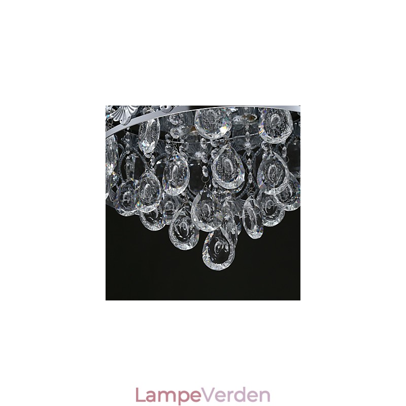 Elegant moderne gennemsigtig krystallysekrone med 4 lys