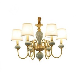 Lysekrone Traditionel klassisk Country Messing Feature til Mini Style Metal 6 Pærer