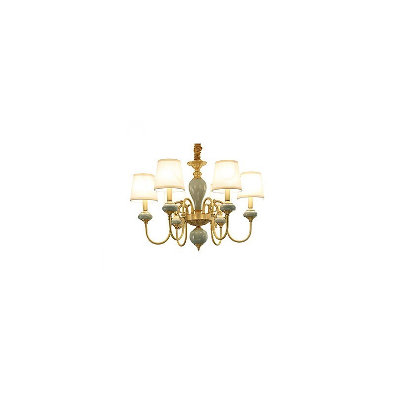 Lysekrone Traditionel klassisk Country Messing Feature til Mini Style Metal 6 Pærer