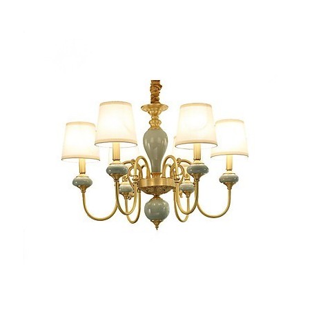 Lysekrone Traditionel klassisk Country Messing Feature til Mini Style Metal 6 Pærer Lysekrone Traditionel klassisk Country Messing Feature til Mini Style Metal 6 Pærer