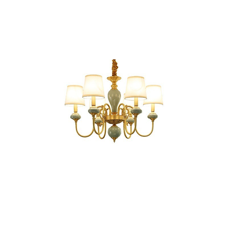 Lysekrone Traditionel klassisk Country Messing Feature til Mini Style Metal 6 Pærer