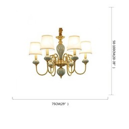 Lysekrone Traditionel klassisk Country Messing Feature til Mini Style Metal 6 Pærer