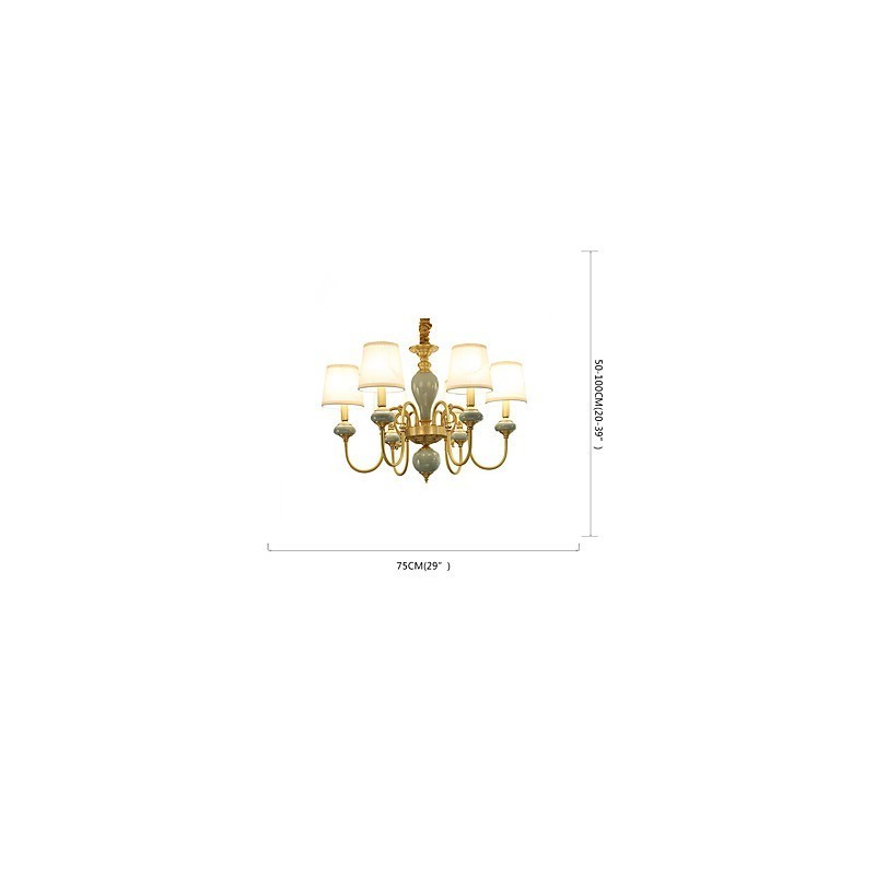 Lysekrone Traditionel klassisk Country Messing Feature til Mini Style Metal 6 Pærer