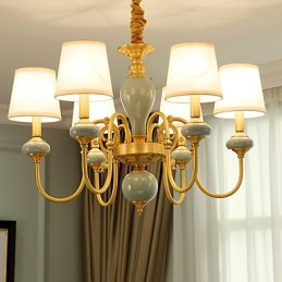 Lysekrone Traditionel klassisk Country Messing Feature til Mini Style Metal 6 Pærer