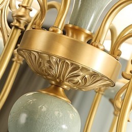 Lysekrone Traditionel klassisk Country Messing Feature til Mini Style Metal 6 Pærer