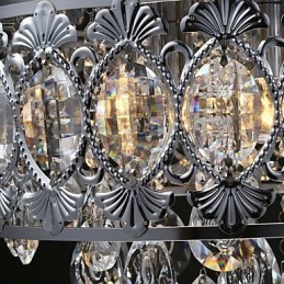 Elegant moderne gennemsigtig krystallysekrone med 4 lys