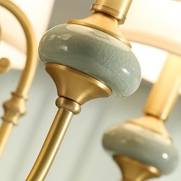 Lysekrone Traditionel klassisk Country Messing Feature til Mini Style Metal 6 Pærer