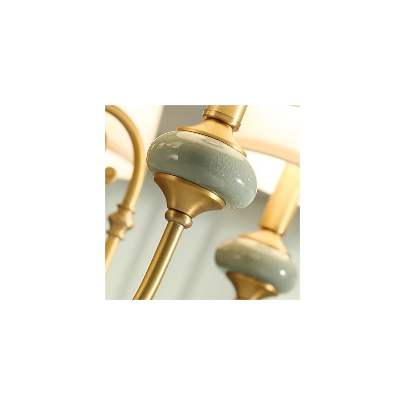 Lysekrone Traditionel klassisk Country Messing Feature til Mini Style Metal 6 Pærer