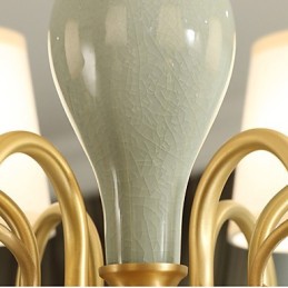 Lysekrone Traditionel klassisk Country Messing Feature til Mini Style Metal 6 Pærer