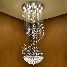 Moderne crystal loft pendel lys indendørs lysekrone hjem hængende belysning lamper armaturer