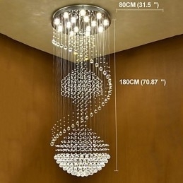 Moderne crystal loft pendel lys indendørs lysekrone hjem hængende belysning lamper armaturer