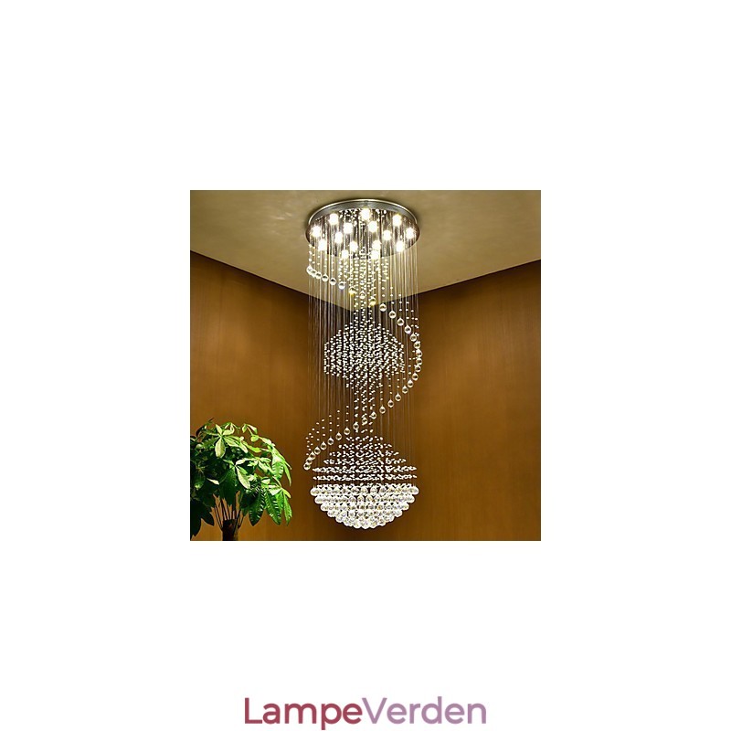 Moderne crystal loft pendel lys indendørs lysekrone hjem hængende belysning lamper armaturer