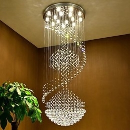 Moderne crystal loft pendel lys indendørs lysekrone hjem hængende belysning lamper armaturer