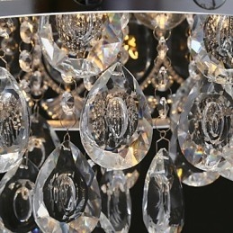 Elegant moderne gennemsigtig krystallysekrone med 4 lys