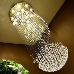 Moderne crystal loft pendel lys indendørs lysekrone hjem hængende belysning lamper armaturer
