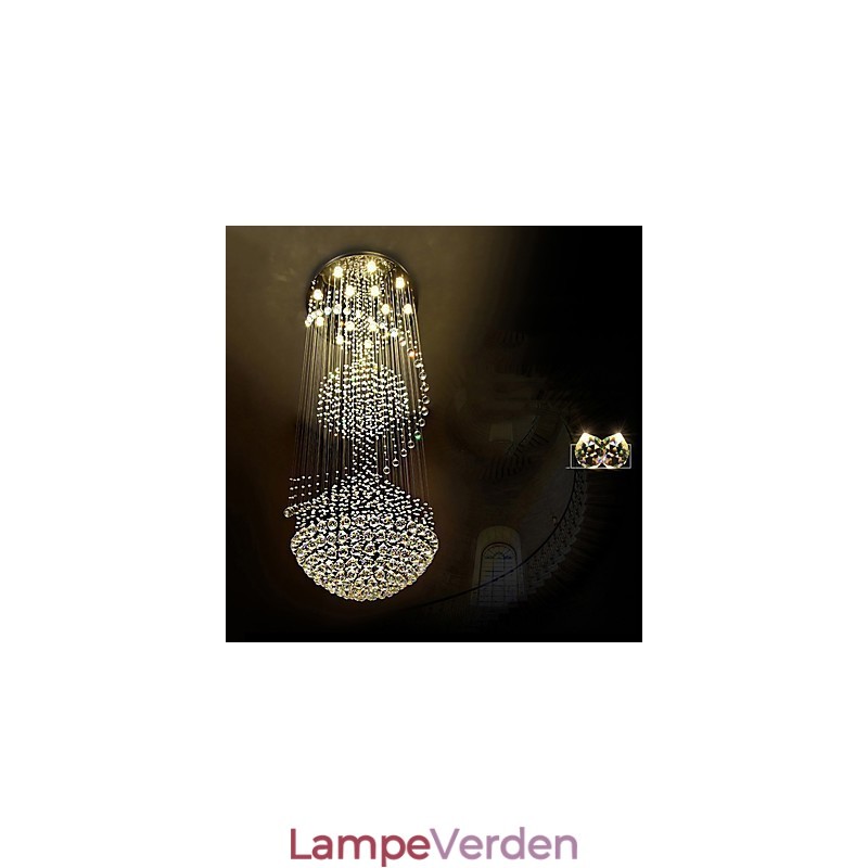 Moderne crystal loft pendel lys indendørs lysekrone hjem hængende belysning lamper armaturer