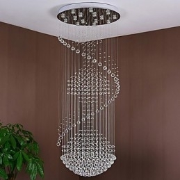 Moderne crystal loft pendel lys indendørs lysekrone hjem hængende belysning lamper armaturer