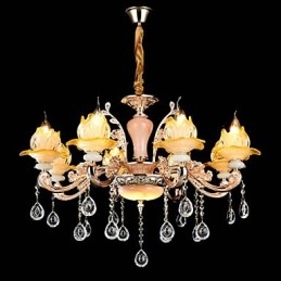 Moderne moderne traditionelle klassiske zinklegeringsfunktioner til Crystal Mini Style metal pendellampe