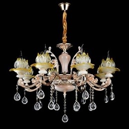 Moderne moderne traditionelle klassiske zinklegeringsfunktioner til Crystal Mini Style metal pendellampe