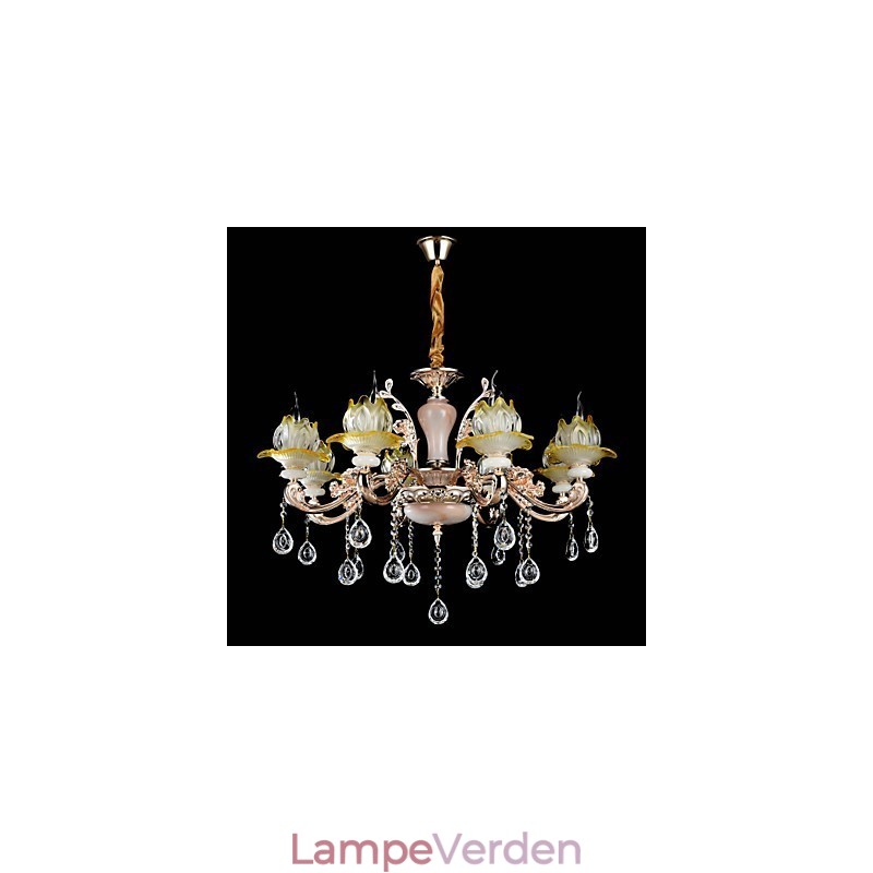 Moderne moderne traditionelle klassiske zinklegeringsfunktioner til Crystal Mini Style metal pendellampe