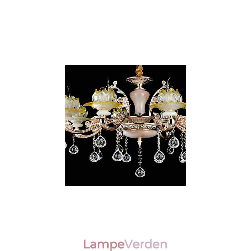 Moderne moderne traditionelle klassiske zinklegeringsfunktioner til Crystal Mini Style metal pendellampe