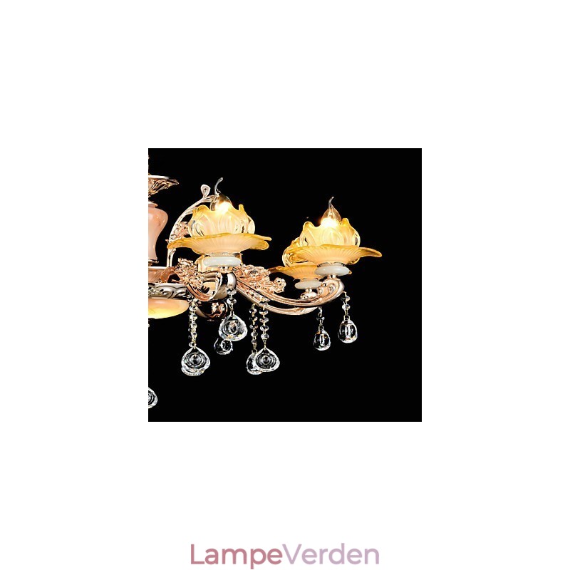Moderne moderne traditionelle klassiske zinklegeringsfunktioner til Crystal Mini Style metal pendellampe