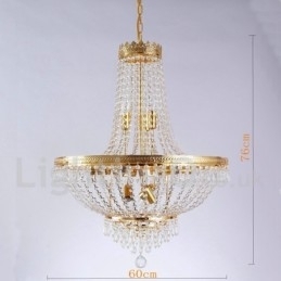 Traditionel klassisk galvaniseret funktion til Crystal Mini Style Metal 9 Bulbs lysekrone