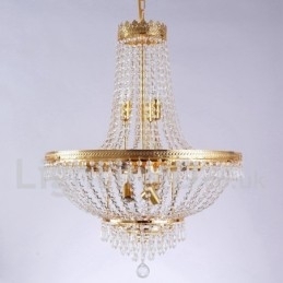 Traditionel klassisk galvaniseret funktion til Crystal Mini Style Metal 9 Bulbs lysekrone